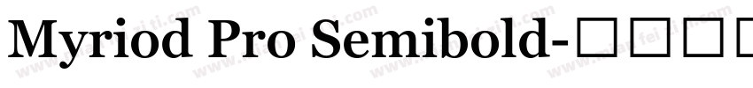 Myriod Pro Semibold字体转换